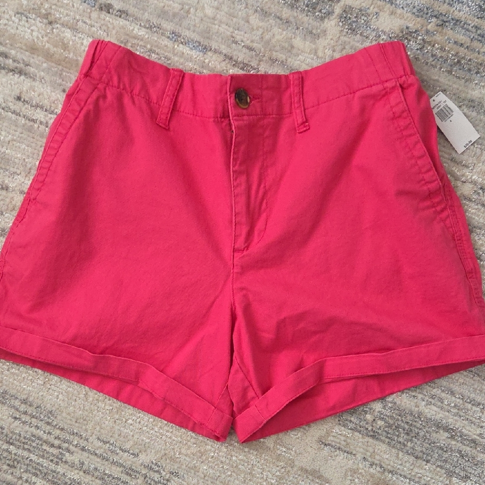 Women’s Pink Casual High-Rise Cotton Shorts